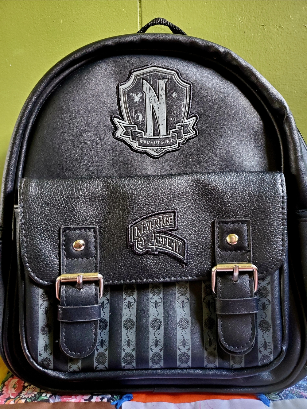Wednesday Adams Nevermore Academy Mini Pleather Backpack